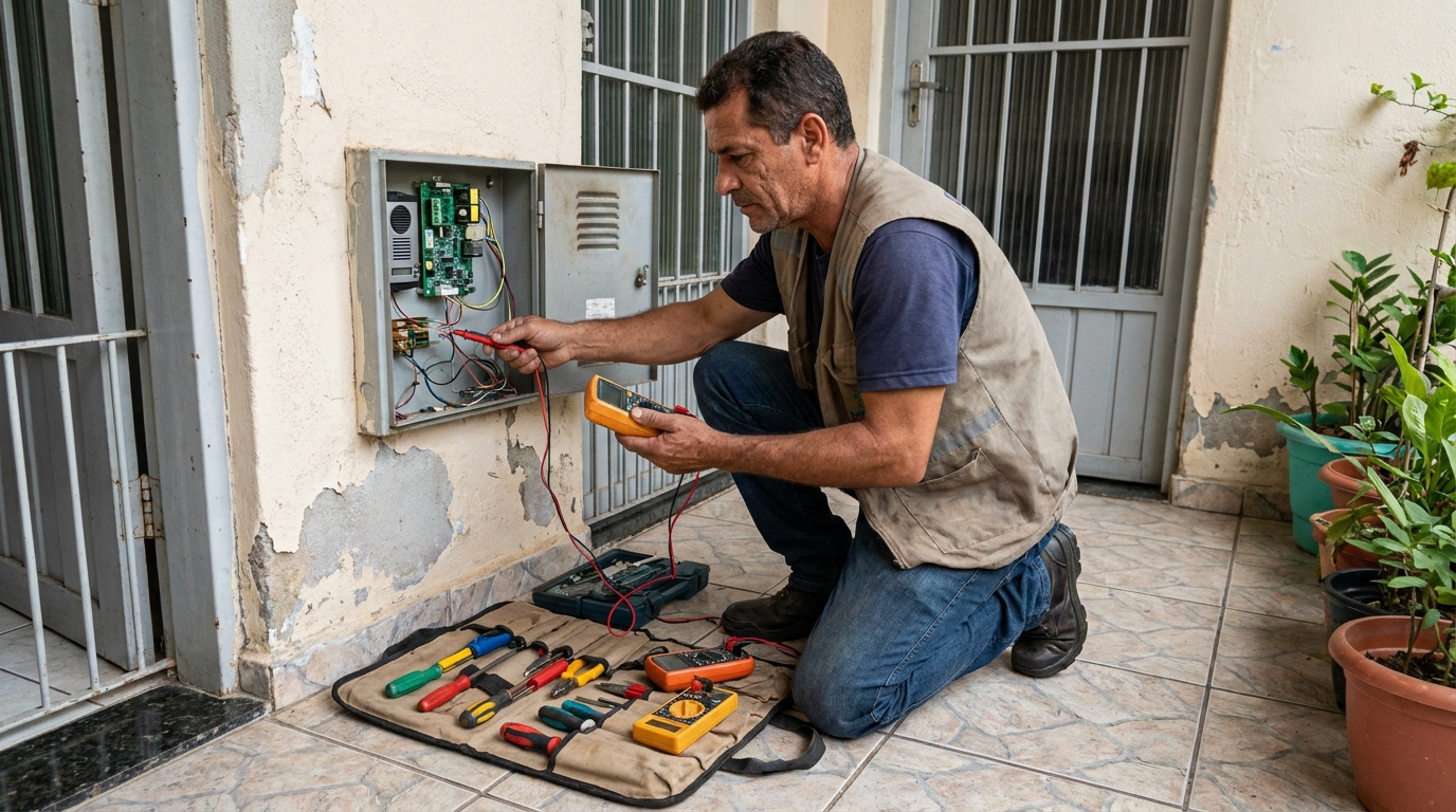 Troca de Fiação de Interfone na Cidade Jardim, Teresina‑PI